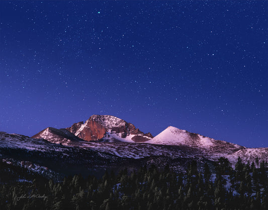 Alpenglow on Long's Peak