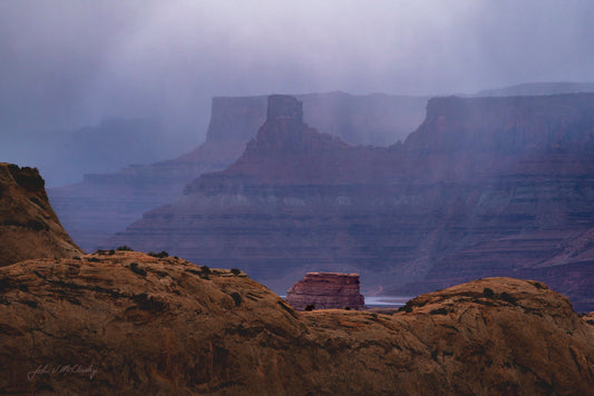 Rainstorm outside Arches NP